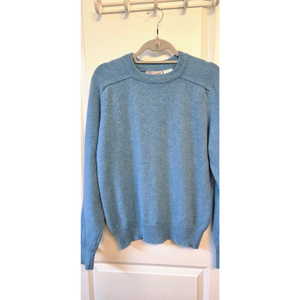 Vintage Sears Men's M Wool blend Blue Pullover Sweater Blue Eclectic Grandpa